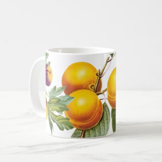 PixDezines  boomgaardvijgen, perziken+pruim Koffiemok (Voorkant links)