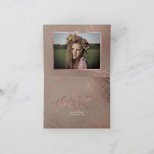 PixDezines Boomlevenscyclusringen Mitzvah/Dank u Bedankkaart (Binnen)