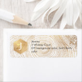 PixDezines boomringen, Faux gouden honingraat Etiket (Insitu)