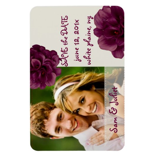 PixDezines bordeaux calla datum opslaan/DIY kleur Magneet (Verticaal)