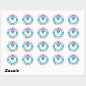 PixDezines bosbes wervelingen cupcake/DIY kleur Ronde Sticker (Vel)