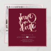 PixDezines BOTANICA LOVE SAVE DATE|BLUSH PINK Save The Date (Voorkant / Achterkant)