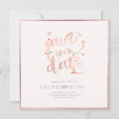 PixDezines BOTANICA LOVE SAVE DATE|BLUSH PINK Save The Date (Voorkant)