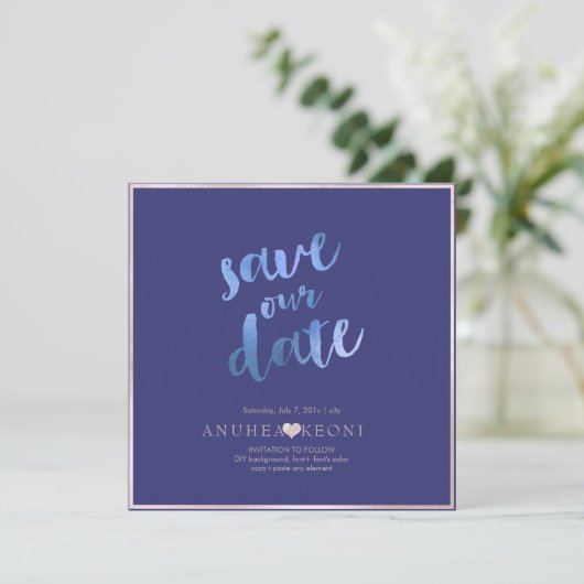 PixDezines BOTANICA LOVE SAVE DATE|BLUSH PINK Save The Date (Staand voorkant)