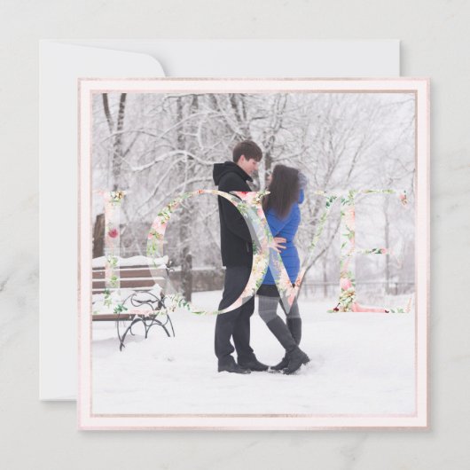 PixDezines BOTANICA LOVE SAVE DATE|BLUSH PINK Save The Date (Achterkant)