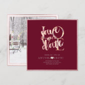 PixDezines BOTANICA LOVE SAVE DATE|BLUSH PINK The Date (Voorkant / Achterkant)