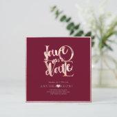 PixDezines BOTANICA LOVE SAVE DATE|BLUSH PINK The Date (Staand voorkant)