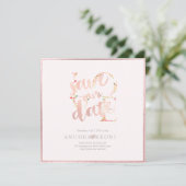 PixDezines BOTANICA LOVE SAVE DATE|BLUSH PINK The Date (Staand voorkant)