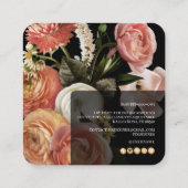 PixDezines Botanical Fresh Flowers Ranunculus Vierkante Visitekaartje (Achterkant)
