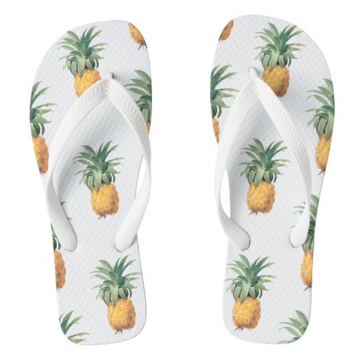 PixDezines  Botanisch/Ananas/Redoute Teenslippers (Voetbed)