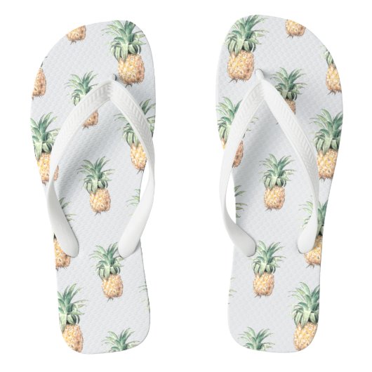 PixDezines  Botanisch/Ananas/Redoute Teenslippers (Voetbed)