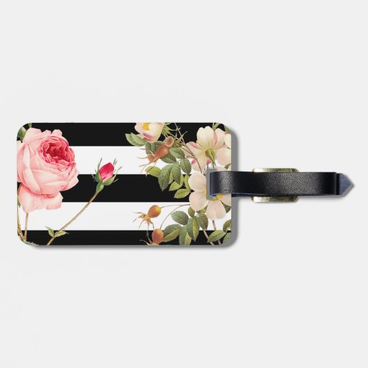 PixDezines  Botanische Illustratie Bagagelabel (Achterkant horizontaal)