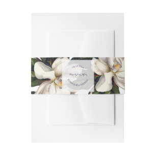 PixDezines  Botanische Magnolia Uitnodigingen Wikkel