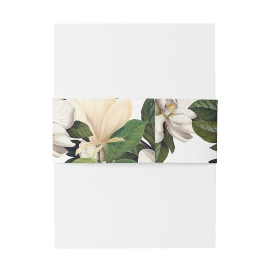 PixDezines Botanische Magnolia Uitnodigingen Wikkel (Achterkant Voorbeeld)