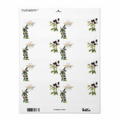 PixDezines Botanische olijminstallaties/Goudkroon Etiket (Full Sheet)