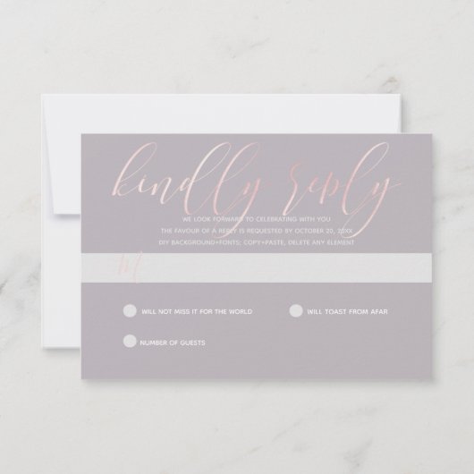 PixDezines Botanische RSVP|DIY AchtergrondBLEKE LE RSVP Kaartje (Achterkant)