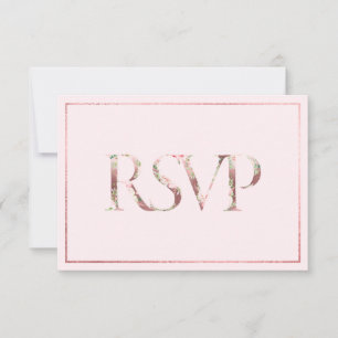 PixDezines Botanische RSVP DIY AchtergrondPINK+LEI Kaartje