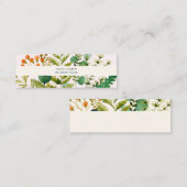 PixDezines Botanische Waterverf, Elderflower+Ferns Mini Visitekaartje (Voorkant / Achterkant)