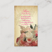 PixDezines  bouquet, bloemisten/dij kleuren Visitekaartje (Achterkant)