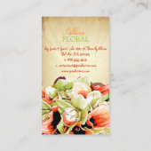 PixDezines bouquet, bloemisten/dij kleuren Visitekaartje (Achterkant)