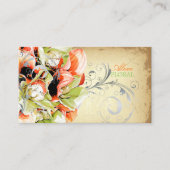 PixDezines bouquet, bloemisten/dij kleuren Visitekaartje (Voorkant)