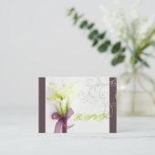 PixDezines bouquet, witte calla lilies Informatiekaartje (Staand voorkant)