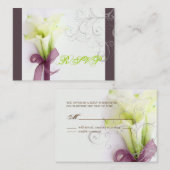 PixDezines bouquet, witte calla lilies Informatiekaartje (Voorkant / Achterkant)