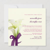 PixDezines bouquet, witte calla lilies Kaart (Achterkant)