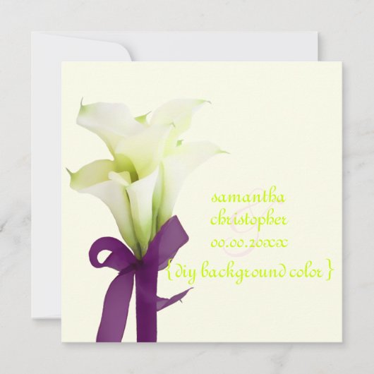 PixDezines bouquet, witte calla lilies Kaart (Voorkant)