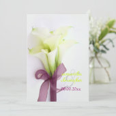 PixDezines bouquet, witte calla lilies Kaart (Staand voorkant)