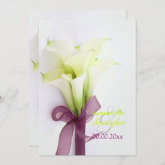 PixDezines bouquet, witte calla lilies Kaart (Voorkant / Achterkant)