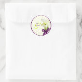 PixDezines bouquet, witte calla lilies Ronde Sticker (Tas)