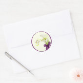 PixDezines bouquet, witte calla lilies Ronde Sticker (Envelop)