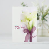 PixDezines bouquet, witte calla lilies RSVP Kaartje (Staand voorkant)