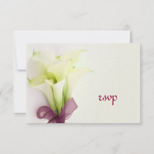 PixDezines bouquet, witte calla lilies RSVP Kaartje