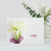 PixDezines bouquet, witte calla lilies RSVP Kaartje (Staand voorkant)