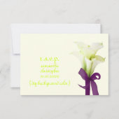 PixDezines bouquet, witte calla lilies RSVP Kaartje (Voorkant)