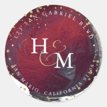 PixDezines Bourgogne Faux Goud Script Ampersand