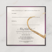 PixDezines Bourgogne Goud Deel de Liefde Vierkante Visitekaartje (Achterkant)