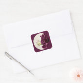 PixDezines Bourgondië Calla Lillies, aangepaste tr Vierkante Sticker (Envelop)