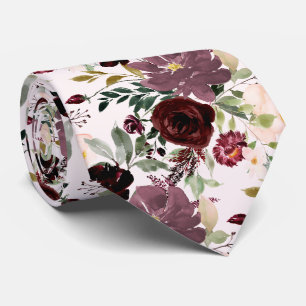 PixDezines Bourgondië Mauve H2 Botanisch Stropdas