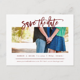 PixDezines Bourgondië Modern Borstelschrift Aankondigingskaart