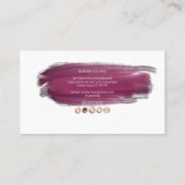 PixDezines Bourgondië Sangria Waterverf Borstels Visitekaartje (Achterkant)