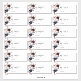 PixDezines Bourgondische Rozen Individueel gastlab Sticker