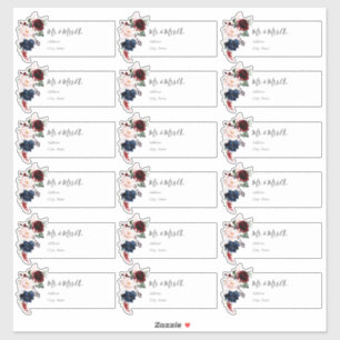 PixDezines Bourgondische Rozen Individueel gastlab Sticker