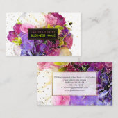 PixDezines bridal bouquet/waterverf/floral Visitekaartje (Voorkant / Achterkant)