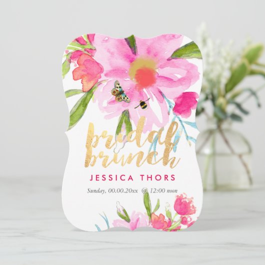 PixDezines Bridal Brunch/May Flower/DIY Bckgrnd Kaart (Staand voorkant)