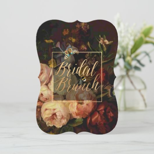 PixDezines Bridal Brunch/still-Floral Kaart (Staand voorkant)
