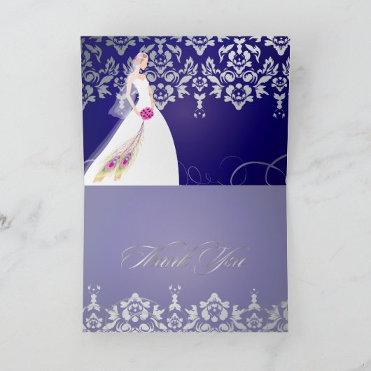 PixDezines Bride2B Bedankt kaarten (Binnen)