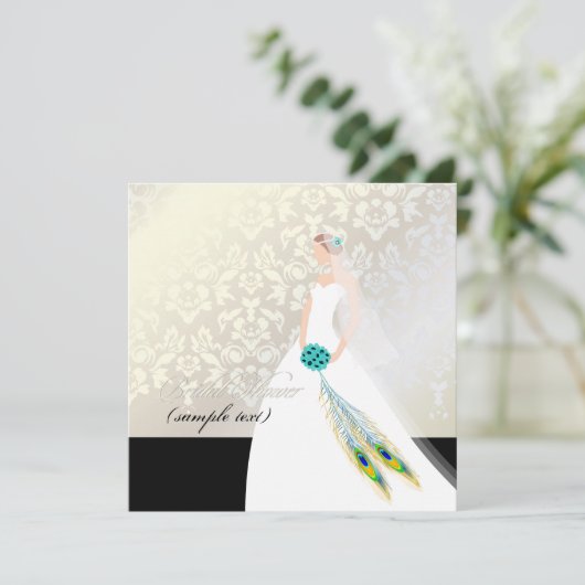 PixDezines Bride 2 B Kaart (Staand voorkant)